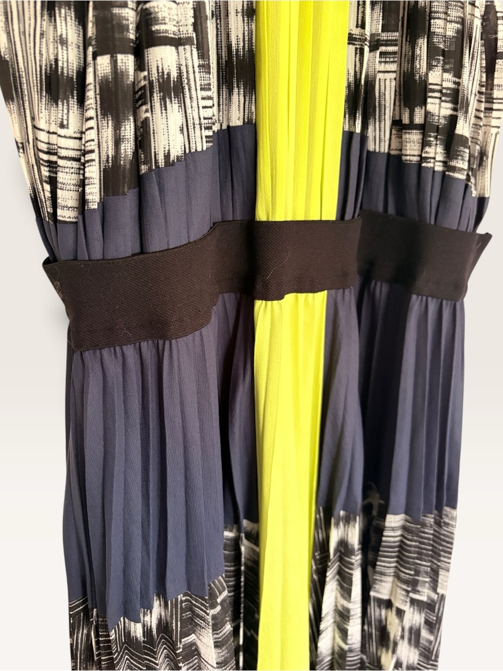 BCBGMaxAzria Constantine Maxi Dress - Long Chiffon Pleated Multicolor - Picture 7 of 8